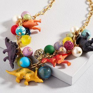 Lenora Dame Full Fossil Dino Statement Necklace